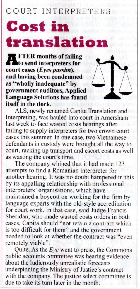 Cost in Translation Private Eye